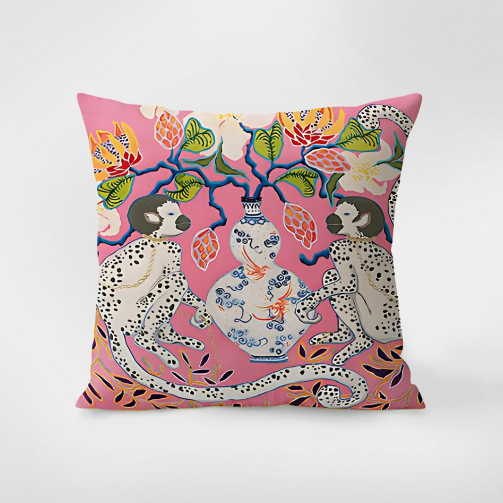 Aurela Zebra Tapestry Tassel Cushion Cover for Sofa