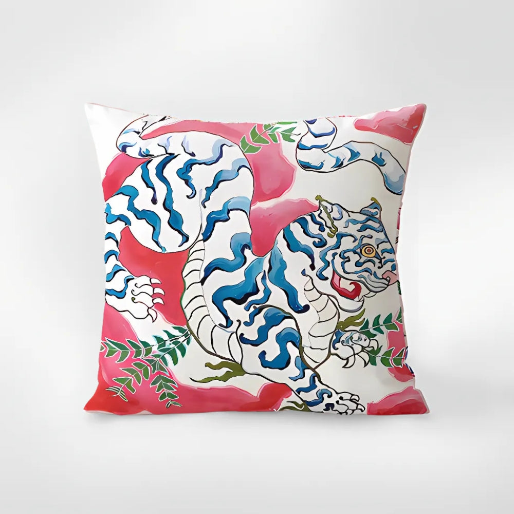 Aurela Zebra Tapestry Tassel Cushion Cover for Sofa