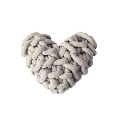 Amora Heart-Shaped Knot Throw Pillow
