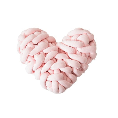 Amora Heart-Shaped Knot Throw Pillow