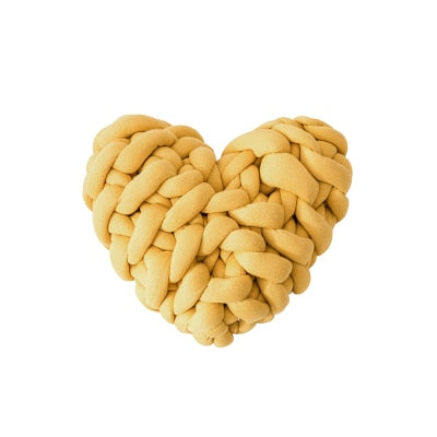 Amora Heart-Shaped Knot Throw Pillow