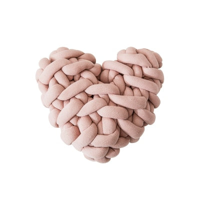 Amora Heart-Shaped Knot Throw Pillow