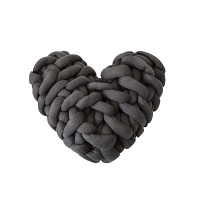 Amora Heart-Shaped Knot Throw Pillow