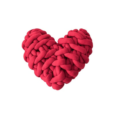 Amora Heart-Shaped Knot Throw Pillow